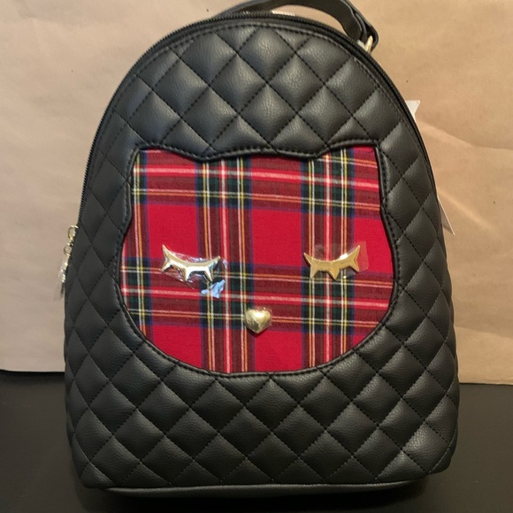 Luv Betsey by Betsey Johnson Handbags - betsey johnson red plaid cat backpack